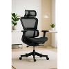 Grungis Mesh 360° Swivel Office Chair on Wheels,Modern Gaming Chair with High Back and Adjustable Height and 3 Angles,Computer Chair for Office - 2 of 4