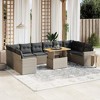 vidaXL Garden Sofa Set Grey PE rattan Large Adjustable Armrests - 2 of 4