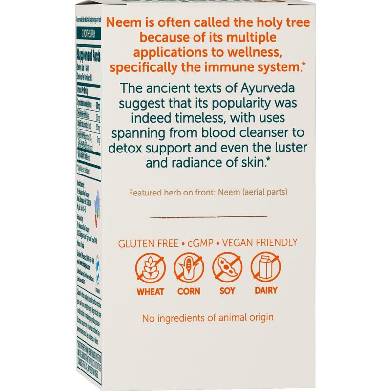 Himalaya Organic Neem, Mild Acne Relief for Clear, Smooth & Radiant Looking Skin, 600 mg, 60 Caplets, 2 Month Supply, 3 of 5