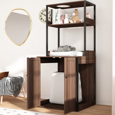 FUFU&GAGA Brown Furniture Style Cat Cabinet Litter Cabinet - Versatile Cabinet