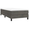vidaXL Bed Frame Dark Grey Velvet (100% polyester), plywood, engineered wood - 2 of 4