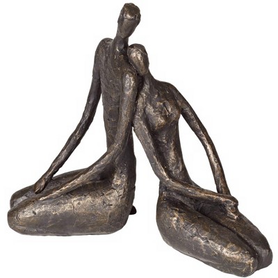 Bronze Loving Couple Contemporary Tabletop Sculpture