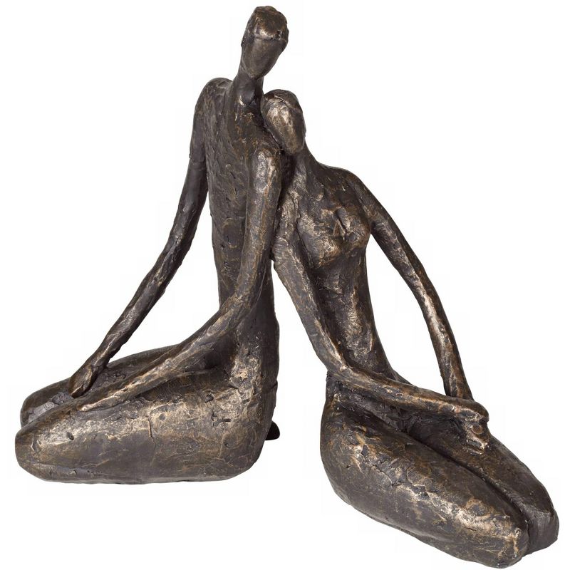 Dahlia Studios Loving Couple 11 1/2" Wide Bronze Sculpture, 3 of 11