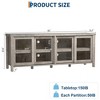 TV Stand for 65 Inch, Entertainment Center with Storage Cabinet and 4 Sliding Glass Doors, Modern Media TV Console Table for Living Room, Bedroom - 2 of 4