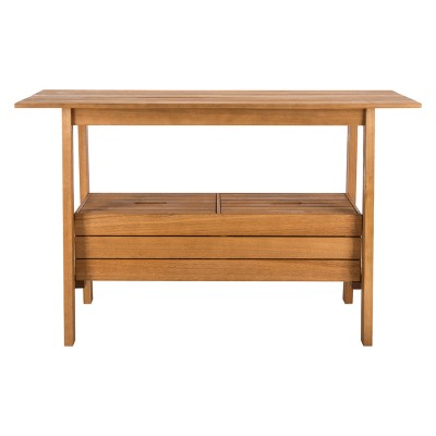 Bertie Tea Trolley - Teak - Safavieh