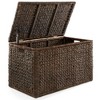 Casafield 30" Storage Chest with Lid, Handles, Safety Hinge - Water Hyacinth Wicker Storage Trunk Basket for Bedroom, Entry Way, Living Room - 3 of 4