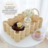 BRINJOY Premium Wavy Scalloped Rattan Tray - Small Handwoven Scalloped Wicker Tray - 19 x 9 x 6.5 inches - Scallop Basket - Scallop Basket - 2 of 4
