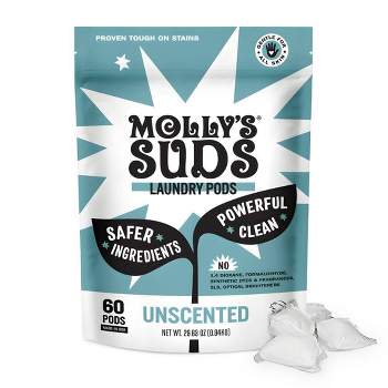 Molly's Suds Unscented Laundry Pods - 60ct