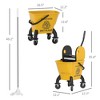 CIPACHO Mop Bucket with Wringer on Wheels for Floor Cleaning 27.5 Quart Down Press Wringer with Handle and Mop Yellow - 2 of 4