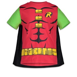 Warner Bros. Justice League Robin Cosplay T-Shirt and Cape Toddler to Big Kid - 1 of 4