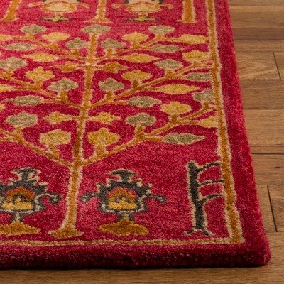 Heritage Red Hand-Tufted Wool 5' x 8' Area Rug