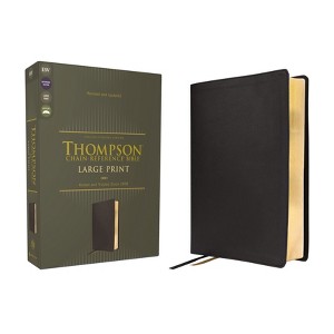 Esv, Thompson Chain-Reference Bible, Large Print, Leathersoft, Black, Red Letter - by  Zondervan (Leather Bound) - 1 of 1