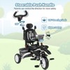 Acekool 7-in-1 Folding Toddler Tricycle with Adjustable Push Handle, Safety Harness, Brake, Rotatable Seat, Canopy, Storage & Cup Holder for Ages 1-5 - 2 of 4
