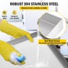 Washing Machine Pan Heavy Duty 304 Stainless Steel Washing Machine Tray with 4 Pcs Anti-Vibration Washing Machine Feet, Washer Pan - 4 of 4