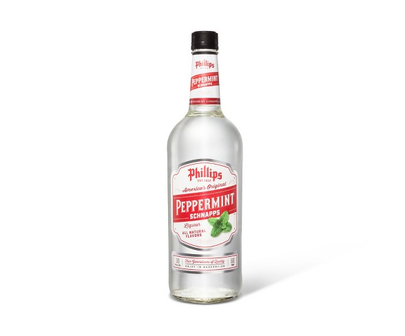 Phillips 60 proof Peppermint Schnapps - 1L Bottle