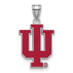 Black Bow Jewelry Sterling Silver Indiana Hoosiers NCAA Large Pendant - 1 of 4