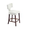 Gulches Mid Century Modern Counter Height Bar Stools Set of 2, Farmhouse Linen Fabric, Beige - 4 of 4