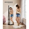 SONGMICS 6 LEDs Lockable Mirror Jewelry Cabinet, Jewelry Organizer, Standing Jewelry Armoire, Frameless Full-Length Mirror, 3 Storage Shelves - 2 of 4