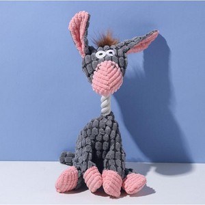 Mocamel Durable Chew Toy - Multi-Color Plush Animals with Textured Grip & Squeak for Dogs & Cats - 1 of 3