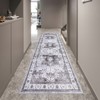 Boho Area Rugs, Boho Print Decorative Carpet, Soft Vintage Floral Design, Anti-Slip TPR Backing, Reinforced Edges, Machine Washable, for Living Room - 4 of 4