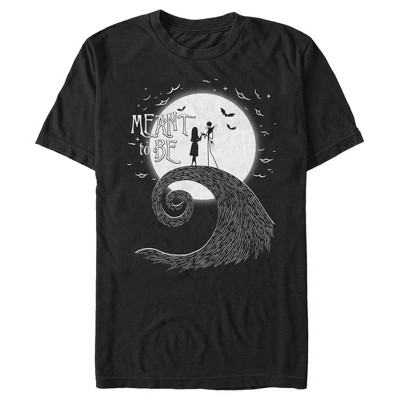 Men's The Nightmare Before Christmas Jack and Sally Meant to Be T-Shirt -  Black - 2X Large