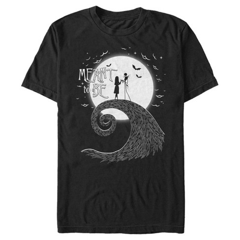 Men's The Nightmare Before Christmas Jack and Sally Meant to Be T-Shirt -  Black - 2X Large