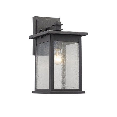 Chloe Lighting Tristan Transitional 1 Light Black Outdoor Wall Sconce 14" Height