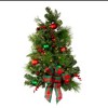 Kurt Adler 26-Inch Battery-Operated Pre-Lit Red And Green Wall Tree With Bow - 2 of 4
