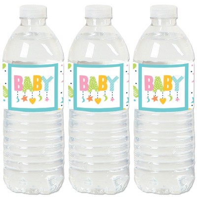 Big Dot of Happiness Colorful Baby Shower - Gender Neutral Party Water Bottle Sticker Labels - Set of 20