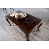 Sapphtopaz 53" Elegant Coffee Table with Curved Legs Rectangle Wood Dining Table with Carved Details Home Decor Coffee Bar for Living Room - 4 of 4