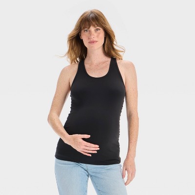 Active Ruched Maternity Tank Top - Isabel Maternity by Ingrid & Isabel™ Black