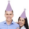 Big Dot of Happiness Purple Confetti Stars - Cone Happy Birthday Party Hats for Kids and Adults - Set of 8 (Standard Size) - 2 of 4