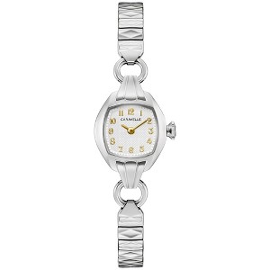 Caravelle by Bulova Ladies Quartz Vintage Classic Watch, Silver-Tone Stainless Steel Expansion Band, Silver-White Dial,  2 Hand - 1 of 4