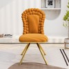 KIGFTSOD Set of 2 Velvet Dining Chairs - Gold Metal Legs, 360° Swivel, Upholstered Accent Chairs for Living, Dining & Kitchen - 3 of 4