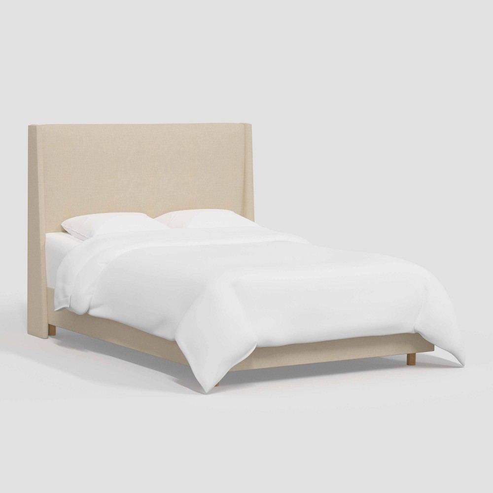 Photos - Bed Encino California King Size Size Upholstered Wingback  in Classic Linen Linen - Threshold™ designed with Studio McGee