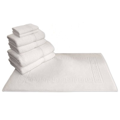 3pc Arsenal Turkish Hotel Collection Bath Towel Set Ivory - Makroteks :  Target