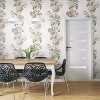 Roommates Vintage Floral Stripe Peel And Stick Wallpaper Pink : Target