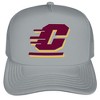 Gender Neutral Official Central Michigan University Primary Logo Foam Snapback Trucker Hat - for Men and Women Grey Grey One Size - 2 of 4