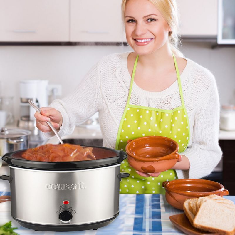 Courant 8.5 Quart Oval Slow Cooker, Stainless Steel, 5 of 10