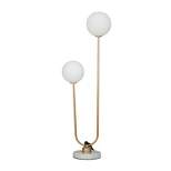 2-Light Marble Orb Table Lamp with Marble Base - Olivia & May