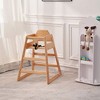 Acoinel Wooden Double Solid Wood Portable High, Easy to Clean Baby Booster Chair - 2 of 4