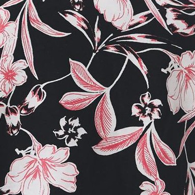 black pink floral placement