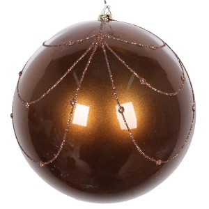 Vickerman Candy Glitter Curtain Ball Ornament - 1 of 4