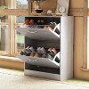 Famapy Gray Entryway Shoe Cabinet With Flipped Drawers Dresser Chest - 3 of 4