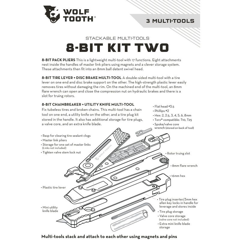 Wolf Tooth 8-Bit Kit Two Lightweight, Strong, Versatile, 3 of 8