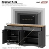 NicBex 2-Piece 72"H Vintage Bookcase Set with Adjustable Shelves, Free Standing 5 Tier Wood Grain Bookshelves, Farmhouse Two-Tone Storage Cabinet - 4 of 4