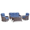 Gymojoy Outdoor Patio Sofa Chairs Coffee Table with Swivel Chairs for Garden  Yard - 3 of 4