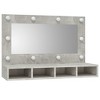 vidaXL Mirror Cabinet Concrete Gray Engineered wood, acrylic 35.4 in wide - 3 of 4