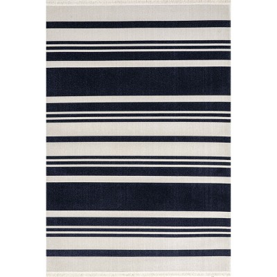 Nuloom Ivey Modern Striped Indoor/outdoor Fringe Area Rug, 4' X 6 ...