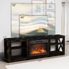 Farmhouse 70'' TV Stand For Tvs Up To 70'' With 23'' Electric Fireplace and Adjustable Shelves - 3 of 4